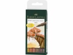 Faber-Castell FABER-CASTELL PITT Artist Pen Etui Terra, 6er