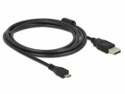 DeLock USB 2.0-Kabel A-MicroB 2 m, schwarz