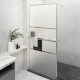 vidaXL Duschwand mit Ablage für Walk-In-Dusche Chrom 90x195 cm ESG