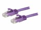 StarTech.com - 15m CAT6 Ethernet Cable, 10 Gigabit Snagless RJ45 650MHz 100W PoE Patch Cord, CAT 6 10GbE UTP Network Cable w/Strain Relief, Purple, Fluke Tested/Wiring is UL Certified/TIA - Category 6 - 24AWG (N6PATC15MPL)