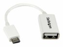 StarTech.com - 5in White Micro USB to USB OTG Host Adapter M/F