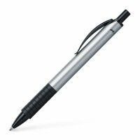 FABER-CASTELL Kugelschreiber Basic M 143411 schwarz,matt silber, Dieses