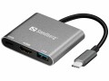Sandberg USB-C Mini Dock HDMI+USB - Dockingstation - USB - HDMI