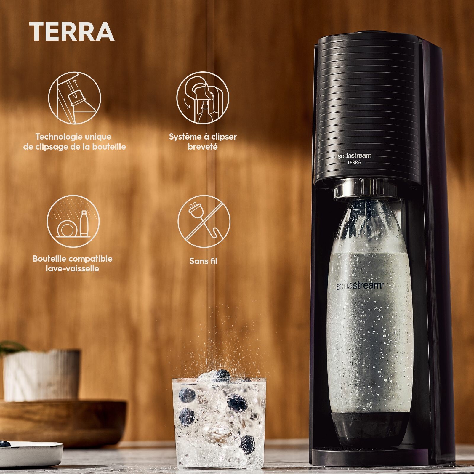 Starter TERRA > Kit TERRA > Sodastream : black SodaStream Sprudler