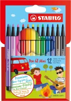 STABILO Fasermaler Pen 68 668/12 12 Farben, Etui, Kein