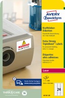 AVERY ZWECKFORM Etiketten 63,5×33,9mm L6141-20 Kraft 480 Stück, Kein