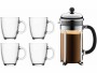 Bodum Kaffeebereiter-Set Chambord 0.35 l/1 l, Transparent