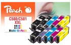 Peach Tintenset Canon PGI-580XL / CLI-581XL 2x C/M/Y/BK, 1x