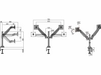 Multibrackets Tischhalterung Gas Lift Arm Dual bis 10 kg