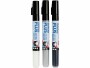 Creativ Company Acrylmarker Plus Color 0.7 mm 3er Set, Weiss/Grau/Schwarz