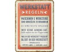 Nostalgic Art Schild Werkstatt-Regeln 15 x 20 cm, Metall, Motiv