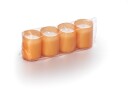 balthasar Kerzenset in Becher 4 Stück, Orange, Eigenschaften: Keine