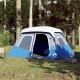 vidaXL Campingzelt mit LED 6 Personen Blau