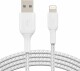 Belkin Boost Charge Braided Lightning to USB-A Cable 3m - white