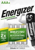 ENERGIZER Batterie Akku E301375702 AAA/HR03, 500mAh, 4 Stück, Kein