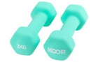 KOOR Kurzhantel-Set 2 kg, Mint, Hantelart: Kurzhantel, Gewicht