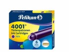 Pelikan Tintenpatrone 4001 Violett, 6 Stück, Detailfarbe: Violett