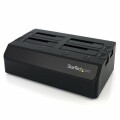StarTech.com - USB 3.0 to 4-Bay SATA 6Gbps Hard Drive Docking Station w/ UASP & Dual Fans - 2.5/3.5in SSD / HDD Dock