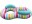 Bild 3 Swim Essentials Schwimmring Striped Rainbow 190 cm, Breite: 117 cm