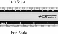 WESTCOTT  Aluminium Lineal E-1019000 cm/inch Skala, Kein
