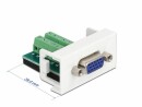 DeLock Easy 45 Modul VGA - Terminalblock, Kabeltyp: Adapter