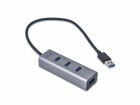 i-tec USB-Hub USB-A Metal 4x USB 3.0, Stromversorgung: USB