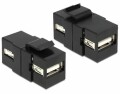 DeLock Delock Keystone Modul: USB2.0, Buchse-Buchse,