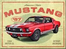 Nostalgic Art Haftmagnet Ford Mustang 1 Stück, Gelb/Rot, Detailfarbe