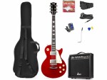 MAX E-Gitarre GigKit LP Style Rot, Gitarrenkoffer / Gigbag