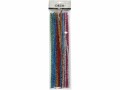 Creativ Company Chenilledraht Glitter Standardfarben 24 Stück, Länge