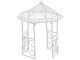 HobbyFun Mini-Utensilien Pavillon 14 cm, Weiss, Detailfarbe: Weiss
