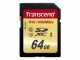 TRANSCEND SDXC Card 64GB Ultimate - TS64GSDU3 (UHS-I, U3) R95/W60 - 1 Stück