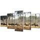 Bilder Dekoration Set Zebras 100 x 50 cm