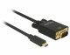 DeLock USB-C - VGA Kabel, 1m, schwarz, Typ