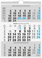 SIMPLEX   SIMPLEX 3-Monats-Wandkalender 2025 970006.25 3M/1S blau