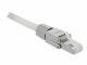 Bild 2 DeLock Stecker RJ45 Cat.6 1 Stück, Grau, geschirmt, werkzeugfrei