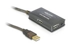 DeLock USB 2.0-Verlängerungskabel mit 4-Port HUB USB A