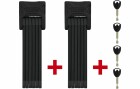 Abus Fahrradschloss Bordo 6000K/90 TwinSet Schwarz, Schlossart