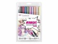 Tombow Manga Shojo 12 Stück, Mehrfarbig, Strichstärke: Keine