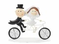 HobbyFun Mini-Figur Hochzeitpaar auf Fahrrad 7 x 10 cm