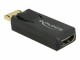 DeLock Adapter Displayport - HDMI aktiv, 4K, schwarz, Kabeltyp