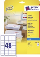 AVERY ZWECKFORM Adressetiketten 45,7x21,2mm J4791-25 InkJet, weiss 1200