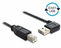 DeLock USB2.0 Easy Kabel, A-B, 50cm, SW, gew.