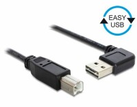 DeLock USB2.0 Easy Kabel, A-B, 50cm, SW, gew