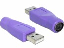 DeLock USB Stecker zu PS/2-Buchse Adapter, FÃ¼r PS2