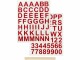 Creativ Company Motivsticker Rub-on Buchstaben & Zahlen Rot, 1 Blatt