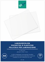 BÜROLINE Laminiertasche A6 351418 glanz, 125my 100 Stk, Kein