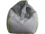 Hubatka Sitzsack in Leinenoptik 60 x 100 cm, Grau/Grün