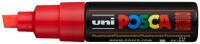 UNI-BALL  Posca Marker 8mm PC-8K F.RED fluo rot, Keilspitze, Kein