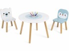 Janod Kindertisch- und Stuhlset Arktis 3-teilig, Detailfarbe